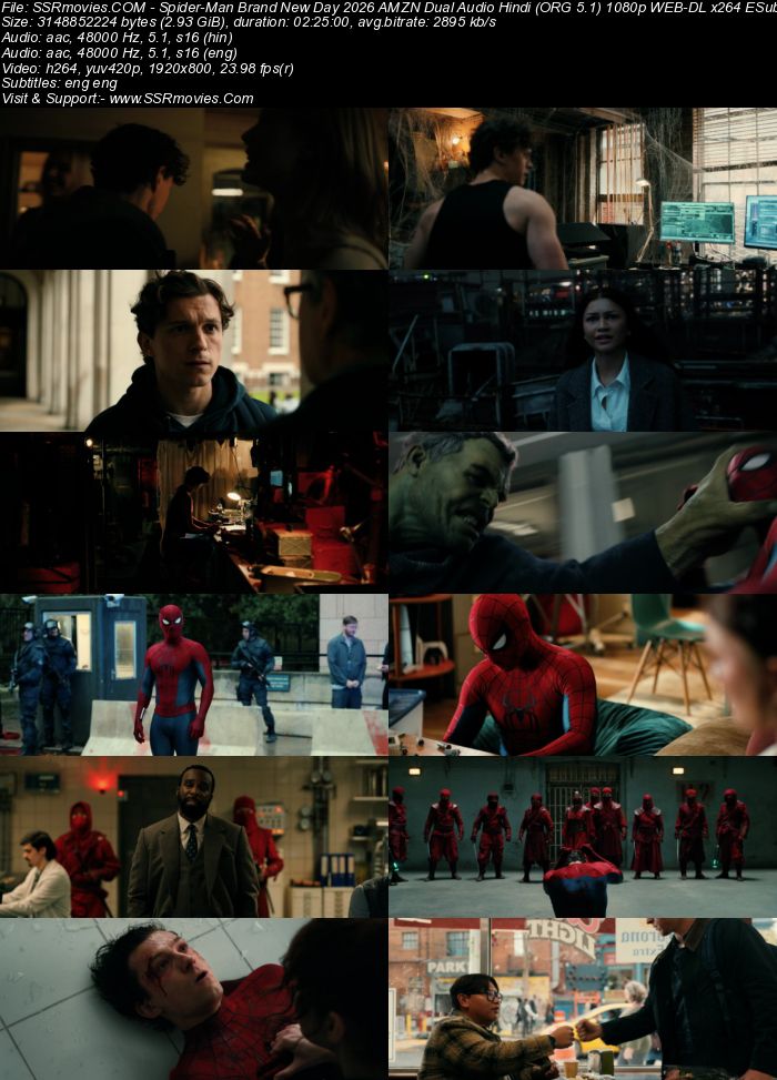 Spider-Man: Brand New Day 2026 Dual Audio Hindi (ORG 5.1) 4K 1080p 720p 480p WEB-DL x264 ESubs